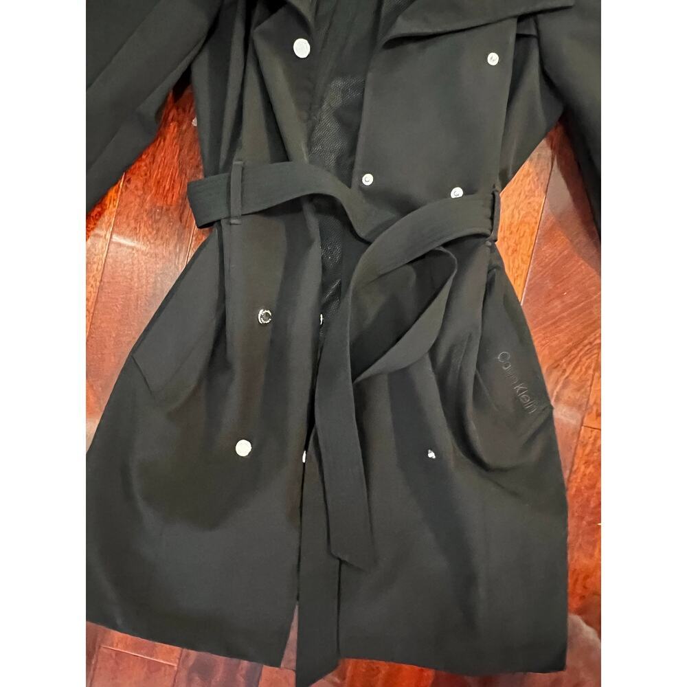 Calvin Klein black waterproof jacket trench coat size M - Picture 4 of 12